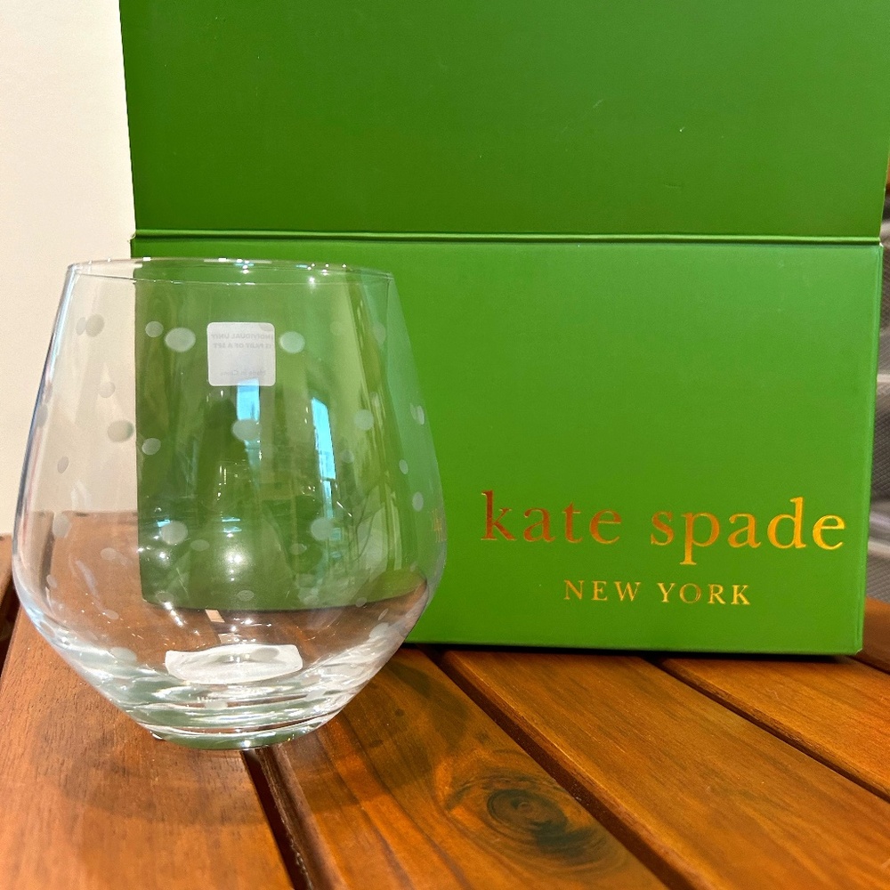 Kate Spade New York Larabee Dot Wine Glass 4 Piece